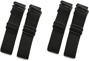 2 Pairs Black Removable Adjustable Replacement Bra Straps (1.5cm/0.59" Width) - Picture 1 of 1
