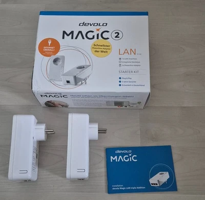 Devolo Magic 2 LAN Powerline Starter Kit (2400 Mbit/s, Gigabit-LAN, 8260) - Bild 1 von 2