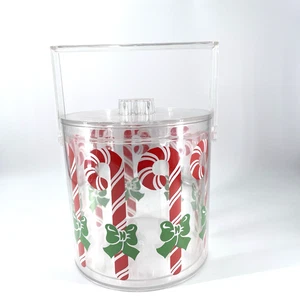 STOTTER Zuckerstange Weihnachten Eiskübel Acryl festlich Vintage Blumenvase Deko - Bild 1 von 9