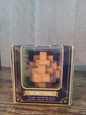 Professor Puzzle The Puzzler's Guild The Knot Puzzle Wooden Puzzler Brain Teaser - Image 1 of 4