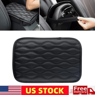 Car Accessories SUV Armrest Cushion Cover Center Console Box Pad Protector Black - Image 1 of 4