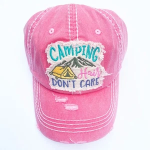 Funny Camping Hat Pink Ladies Women's Baseball Cap Accessories Camp Mom Gifts - Picture 1 of 1