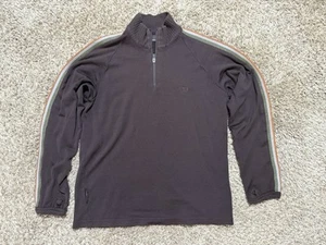 Icebreaker 1/4 Zip Sweater Pure Merino Wool Sport Brown Men’s Medium SportLTD - Picture 1 of 5