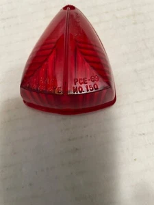 vintage truck cab light red cats eye no150 sae pce-69 . lexan plastic. - Picture 1 of 3