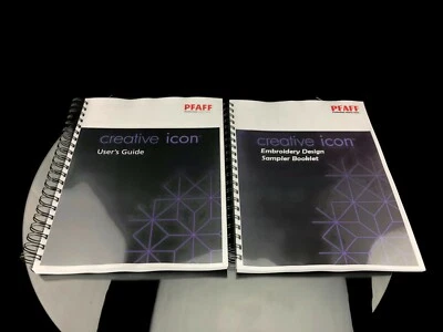 PFAFF Creative Icon Sewing Machine Instructions & Embroidery Designs Sampler - Image 1 of 4