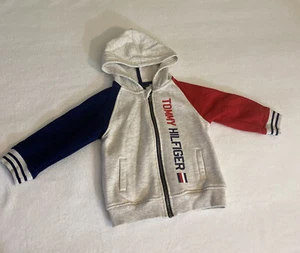 Tommy Hilfiger Boys Sweat Suit Jacket Red, White, Dark Blue Size 18M - Picture 1 of 9
