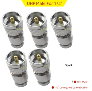 4pcs PL259 UHF Male Connector For 1/2" Corrugated Coaxial Cable ANDREW LDF4-50A - Picture 1 of 10