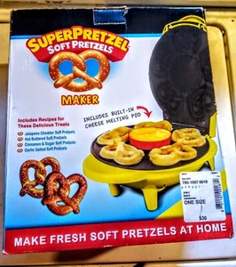 SUPER PRETZEL Soft Pretzels MAKER With Cheese Warmer - Picture 1 of 6