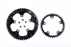 Double Chainring Dual for Shimano 12 Speed Road Bike BCD110 5 bolts 52 36T 54/40 - Picture 1 of 12