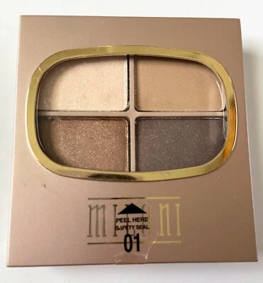 Sombra de ojos Milani Shadow Wear Quad #01 TOQUE DE MARRÓN - MUY BUEN ESTADO sellada Foto 1 de 3