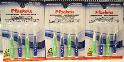 1 Lot of 3 packs Plackers Hi Performance Dental Brushes ***SHIPS FAST*** - Image 1 of 2