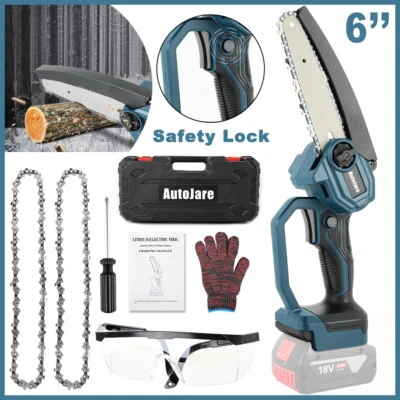 AUTOJARE Für 18V Bosch Akku Kettensäge Mini Elektro Motorsäge Handkettensäge 6 Zoll NEU