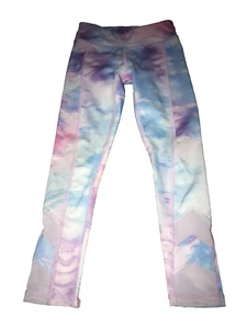 90 Degree Girl's Leggings Yoga Pants Purple Blue Pink Tie Dye Youth Size 4 - Picture 1 of 3