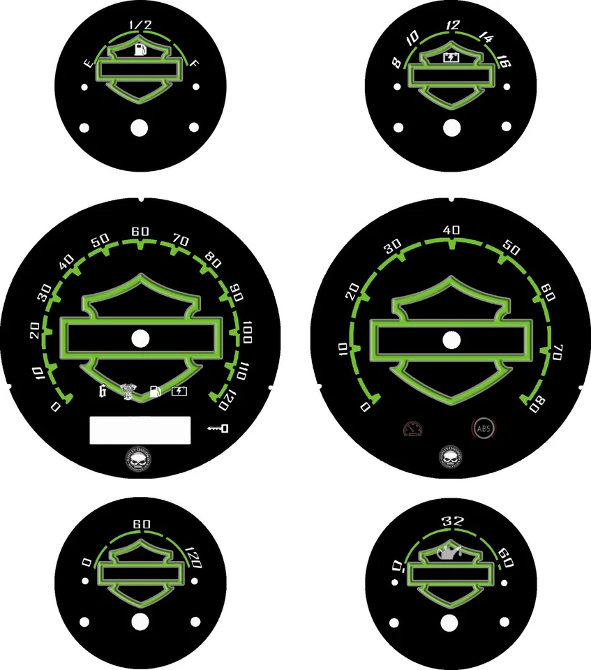 Harley Davidson ST Glide, FLTRX Road Glide Custom Faceplate 2005-2013 HD Green Foto 1 de 2