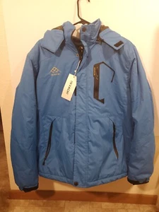 INVACHI Men's Waterproof Ski Jacket Hooded, Size M, Brand New, Light Blue - Picture 1 of 9