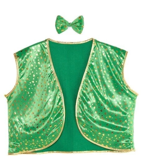 Traje Trébol Fiesta Día de San Patricio - Chaleco y Pajarita - Hombre Adulto Estándar  Foto 1 de 1