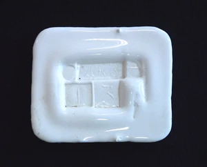 USSR Vintage 1980 Enamel hot Dulevo #13 jewelry - Afbeelding 1 van 3