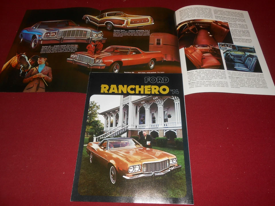 1974 FORD RANCHERO PICKUP TRUCK BROCHURE / '74 GT, SQUIRE, 500 CATALOG  - Изображение 1 из 1