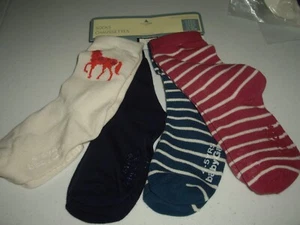 NEW Girls Size 4-5 YRS Baby Gap 4 Pairs of Socks Horse Rose Flower Stripe TWINS - Picture 1 of 3