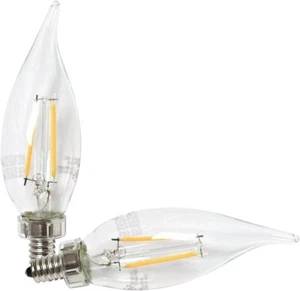 Candelabra LED Dimmable 25-WATT (4-PACK) Soft White 13 Year Life GE LED2DCAC-AGC - Picture 1 of 5