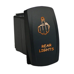 REAR LIGHTS 6B72O Rocker switch amber ON/OFF waterproof SPST marine - Bild 1 von 7