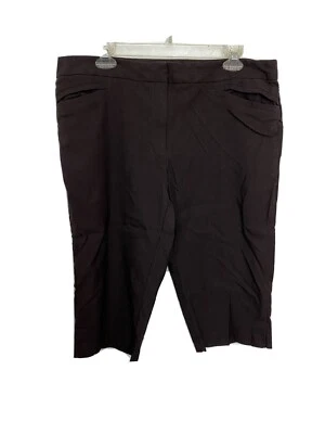 Studio 1940 16 Capris Rayón Nylon Spandex Elástico Marrón Usado en Excelente Condición Foto 1 de 4