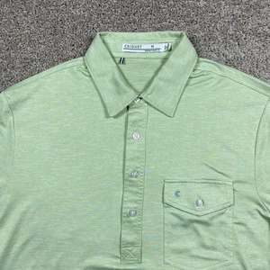 Criquet Shirt Men Medium Green Polo Short Sleeve Golf Pocket Stretch Performance - Picture 1 of 8