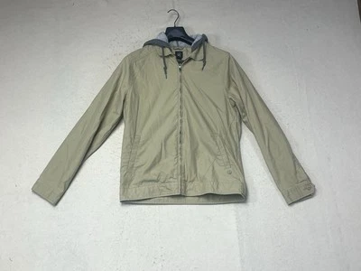 Volcom Jacket Men Size  Medium Hooded Full Zip Beige Canvas Surf  Skater - Image 1 of 4