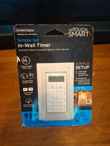 myTouch Smart In-Wall Digital Timer 26893 Indoor/Outdoor Lights or Other Devices - Picture 1 of 7
