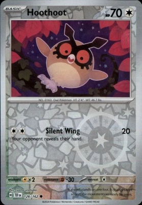 Hoothoot Reverse Holo Common SV05: Temporal Forces 126/162 NM - Image 1 of 2