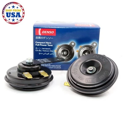 DENSO HORNS 2PCS Fit DATSUN FAIRLADY ROADSTER SUNNY B10 B11 B110 B210 B310 77-83 — 第 1/4 张图片
