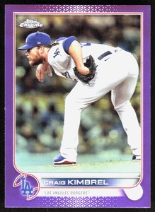 2022 Topps Chrome Update Purple #USC83 Craig Kimbrel Los Angeles Dodgers