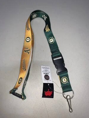 Oakland A's Athletics Team Lanyard with Keychain Keyring Clip MLB-FREE SHIPPING! - Image 1 of 2
