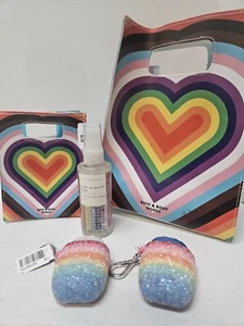 5 Bath & Body Works Rainbow Heart PRIDE Diamond Mist & Gems Pocketbac Holder - Picture 1 of 6