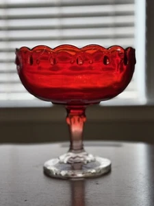 Vintage INDIANA GLASS Ruby Decoration Fruit/ Candy bowl - Picture 1 of 6