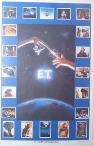 E. T. The Extra Terrestrial Vintage Movie Poster #6 1982 90501 Collage 23 x 34  - Picture 1 of 3