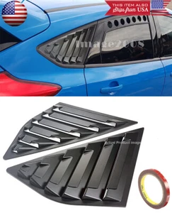 Satin Black Window Cover Louver Scoop Vent For 12-18 Focus ST RS MK3 Hatchback - Picture 1 of 2