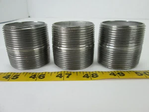 New Lot of 3 Rigid Conduit Nipples Galvanized Close Elecrtical Fitting 1 3/4" T - Bild 1 von 8