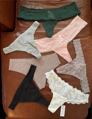 ¡¡NUEVO!! 7 VICTORIA’S SECRET GAPBODY INTIMISSIMI Tanga Bragas Encaje Neutro XL NUEVO CON ETIQUETAS Foto 1 de 4