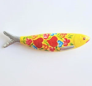 Yellow Ceramic Sardine Sardinha de Cerâmica Made in Portugal - Picture 1 of 2