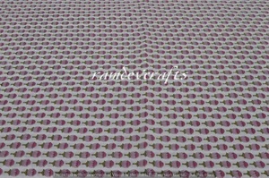 New Indian 100% Cotton Sewing 5 Meter Print Craft Yard Hand Block Fabric - Bild 1 von 5