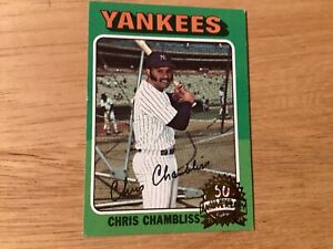2024 Topps Heritage CHRIS CHAMBLISS 1975 Buyback Embossed Stamped