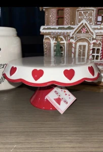 Valentines Scalloped Pink Love Hearts Cupcake Cake Dessert Display Stand Easter - Picture 1 of 2