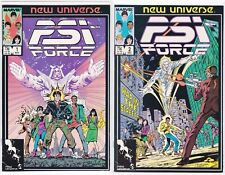 Psi-Force #1 and #2 (Marvel Comics 1986) VF see scans boarded sleeved