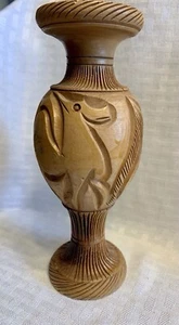 Vintage Kerzenständer Olivenholz handgeschnitzt in Bethlehem - Bild 1 von 9