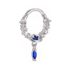Anello naso acciaio blu pianeta decorazione alla moda gioielli piercing per donna