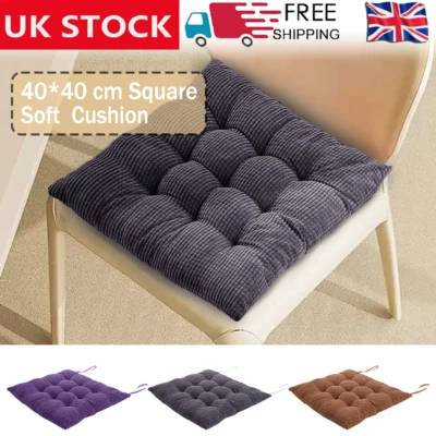 HM-GARDEN123 Tufted Chair Booster Pad Cotton Thick Firm Seat Cushion Riser Home Garden Mat UK