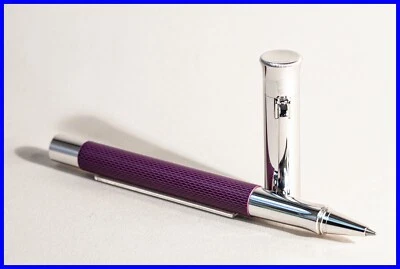 Graf Von Faber-Castell Purple Violet Blue Purple Platinum Rollerball Pen - Image 1 of 4