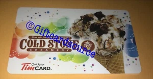 2013 TIM HORTONS COLD STONE CREAMERY GIFT CARD #6089 NO VALUE FD35987 CANADA - Picture 1 of 2