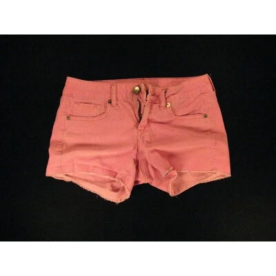 CALÇÕES JEANS CORTE American Eagle cintura baixa W 28 VELUDO STRETCH Daisy Dukes - Imagem 1 de 4